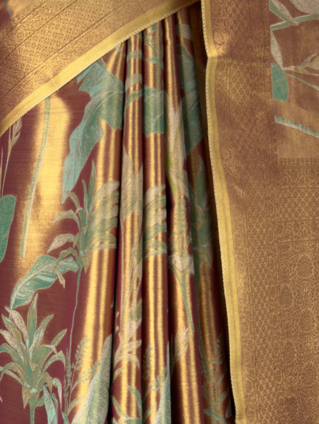 MIMOSA Wine Saree Saree — fleets shot full lifestyle