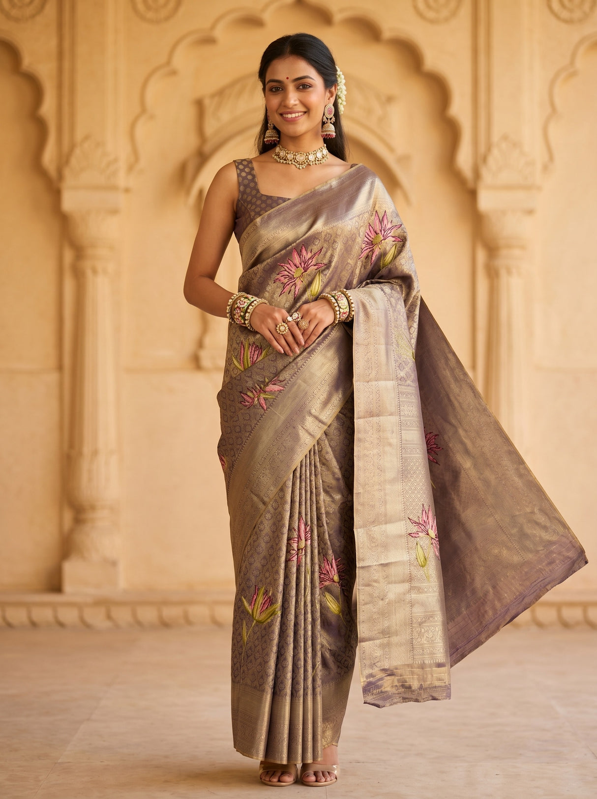 MIMOSA Saree Saree — front view on mannequin