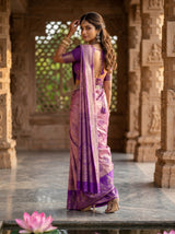 MIMOSA Pink Kanjivaram Art Silk Saree — pose 7 styling detail