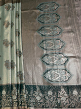 MIMOSA Pista Kanjivaram Art Silk Saree — pallu and zari work detail