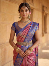 MIMOSA Rani Kanjivaram Art Silk Saree — pose 10 styling detail