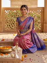 MIMOSA Rani Kanjivaram Art Silk Saree — pose 8 styling detail