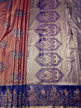 MIMOSA Rani Kanjivaram Art Silk Saree — pallu and zari work detail
