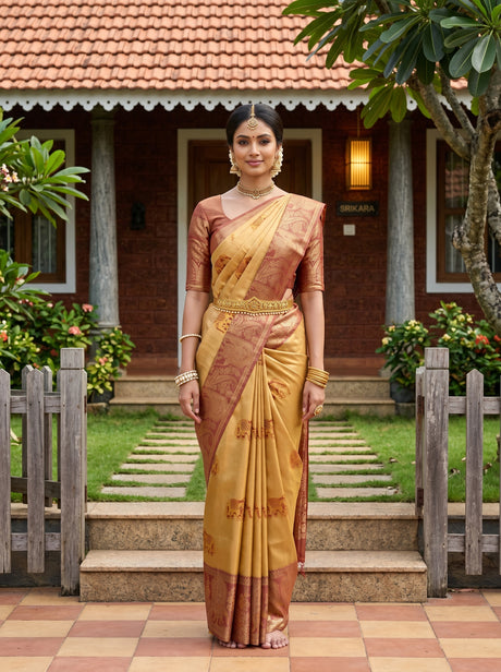 MIMOSA Saree Saree — front view on mannequin