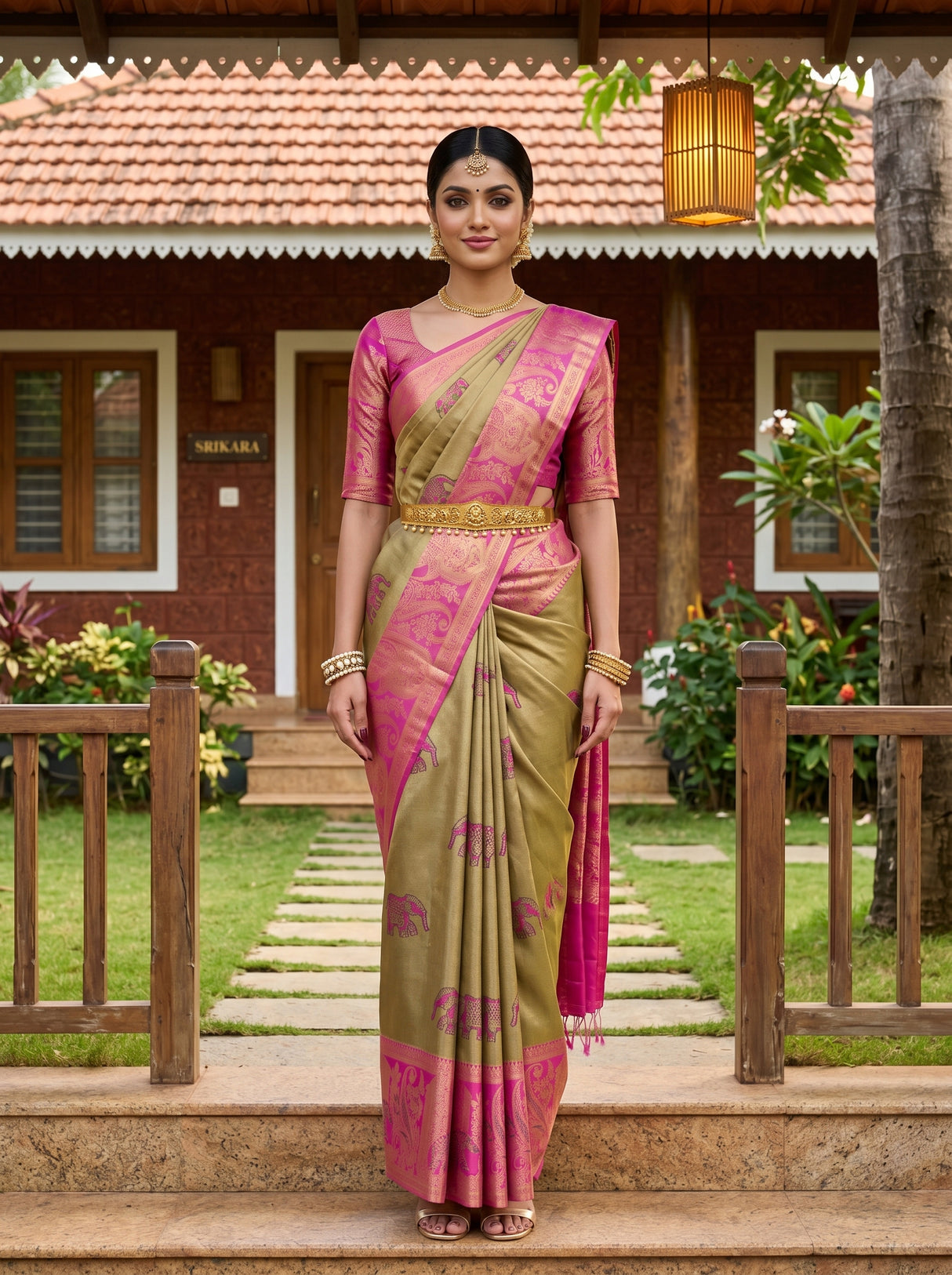 MIMOSA Saree Saree — front view on mannequin