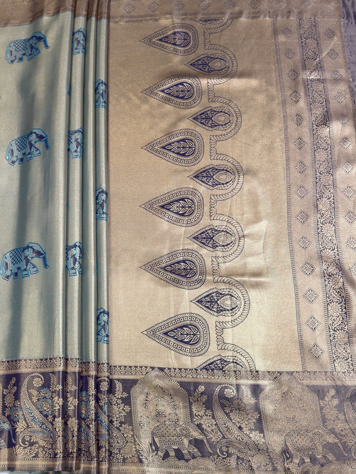 MIMOSA Saree Saree — pallu and zari work detail