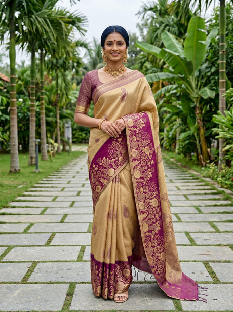 MIMOSA Saree Saree — front view on mannequin