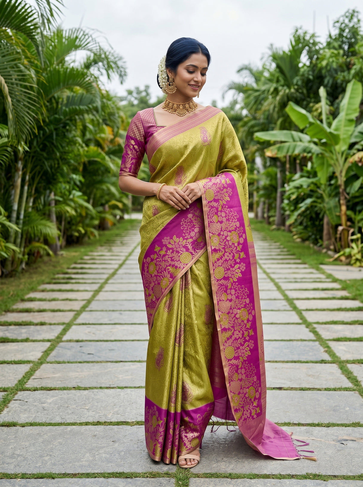 MIMOSA Saree Saree — front view on mannequin
