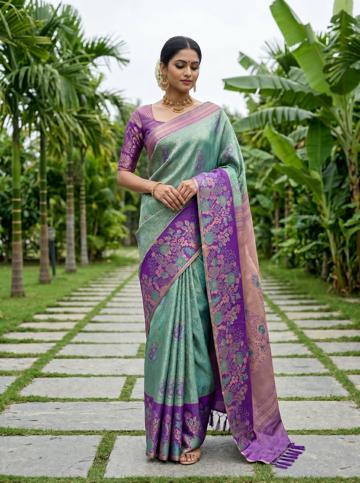 MIMOSA Saree Saree — front view on mannequin