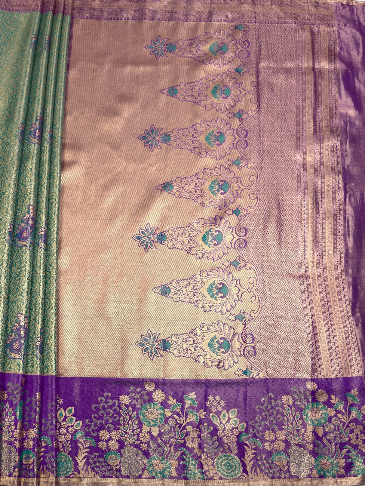 MIMOSA Saree Saree — pallu and zari work detail