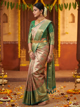 MIMOSA Maroon Kanjivaram Art Silk Saree — Blouse Fabric Detail
