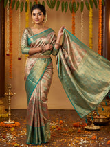 MIMOSA Maroon Kanjivaram Art Silk Saree — pose 6 styling detail