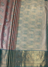 MIMOSA Maroon Kanjivaram Art Silk Saree — pallu and zari work detail