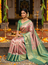 MIMOSA Rani Kanjivaram Art Silk Saree — pose 8 styling detail
