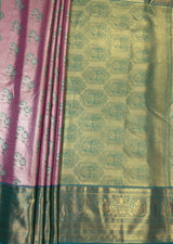 MIMOSA Rani Kanjivaram Art Silk Saree — pallu and zari work detail