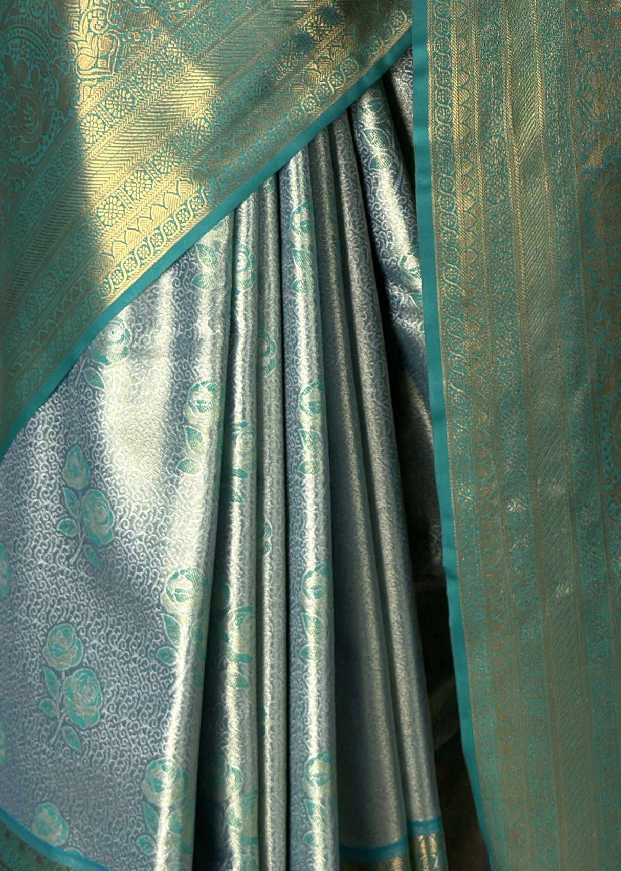 MIMOSA Saffire Kanjivaram Art Silk Saree — fleets shot full lifestyle
