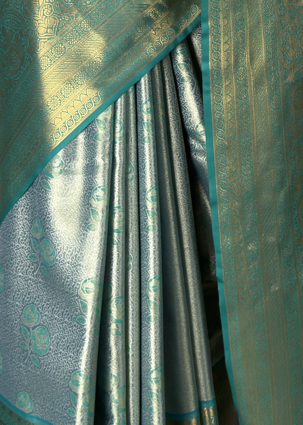 MIMOSA Saffire Kanjivaram Art Silk Saree — fleets shot full lifestyle