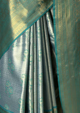 MIMOSA Saffire Kanjivaram Art Silk Saree — fleets shot full lifestyle