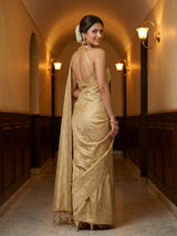 MIMOSA Beige Saree Saree — pose 5 styling detail