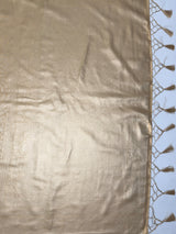 MIMOSA Beige Saree Saree — pallu and zari work detail