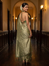 MIMOSA Green Saree Saree — pose 7 styling detail