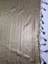 MIMOSA Green Saree Saree — pallu and zari work detail