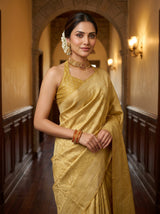 MIMOSA Mustard Saree Saree — pose 10 styling detail