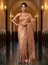 MIMOSA Peach Saree Saree — pose 4 styling detail