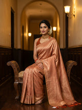 MIMOSA Peach Saree Saree — pose 8 styling detail