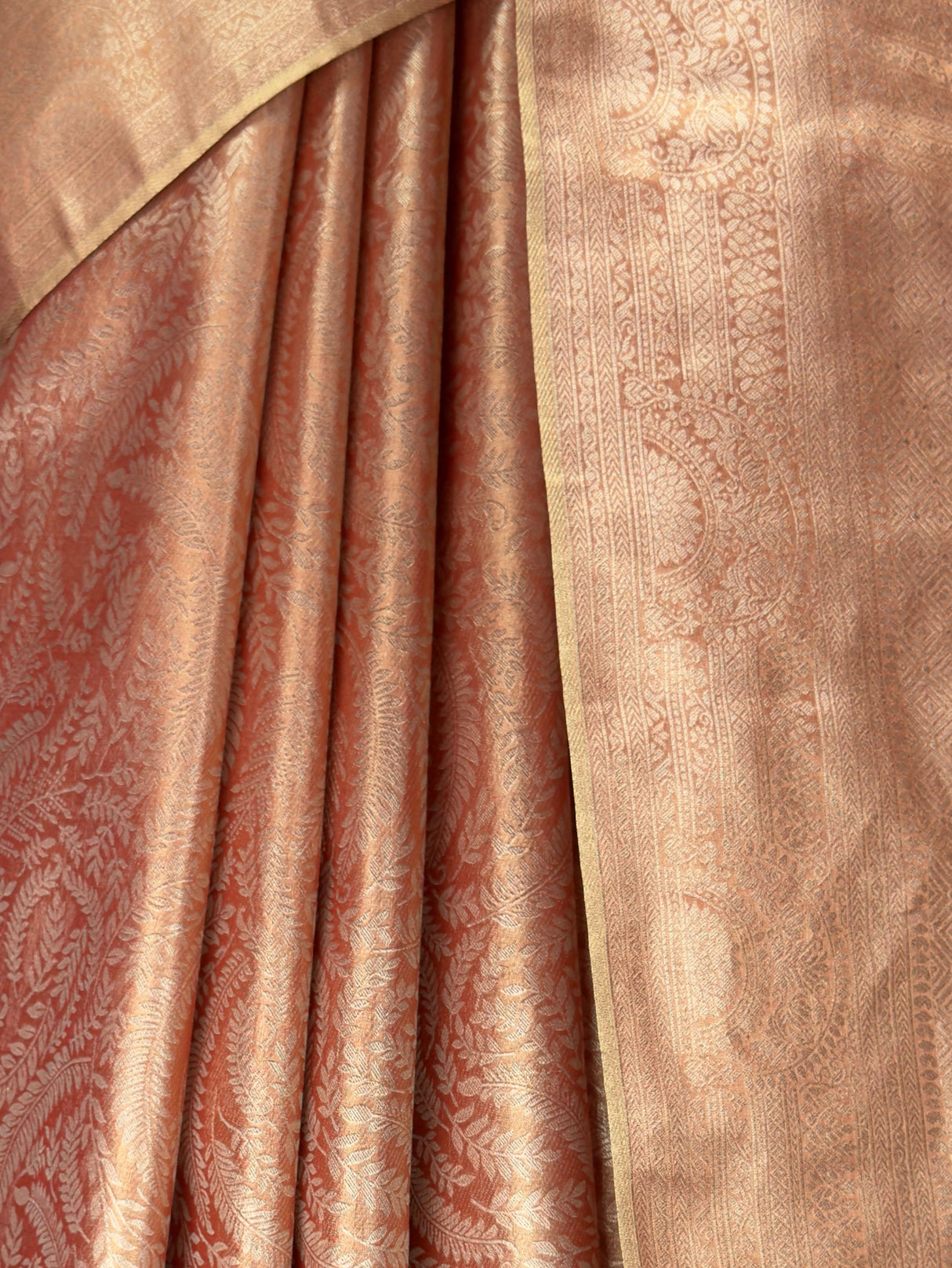 MIMOSA Peach Saree Saree — fleets shot full lifestyle