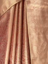 MIMOSA Peach Saree Saree — fleets shot full lifestyle