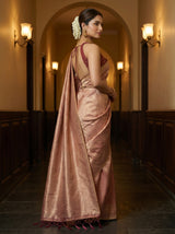 MIMOSA Pink Saree Saree — pose 3 styling detail