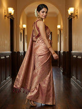 MIMOSA Pink Saree Saree — pose 9 styling detail