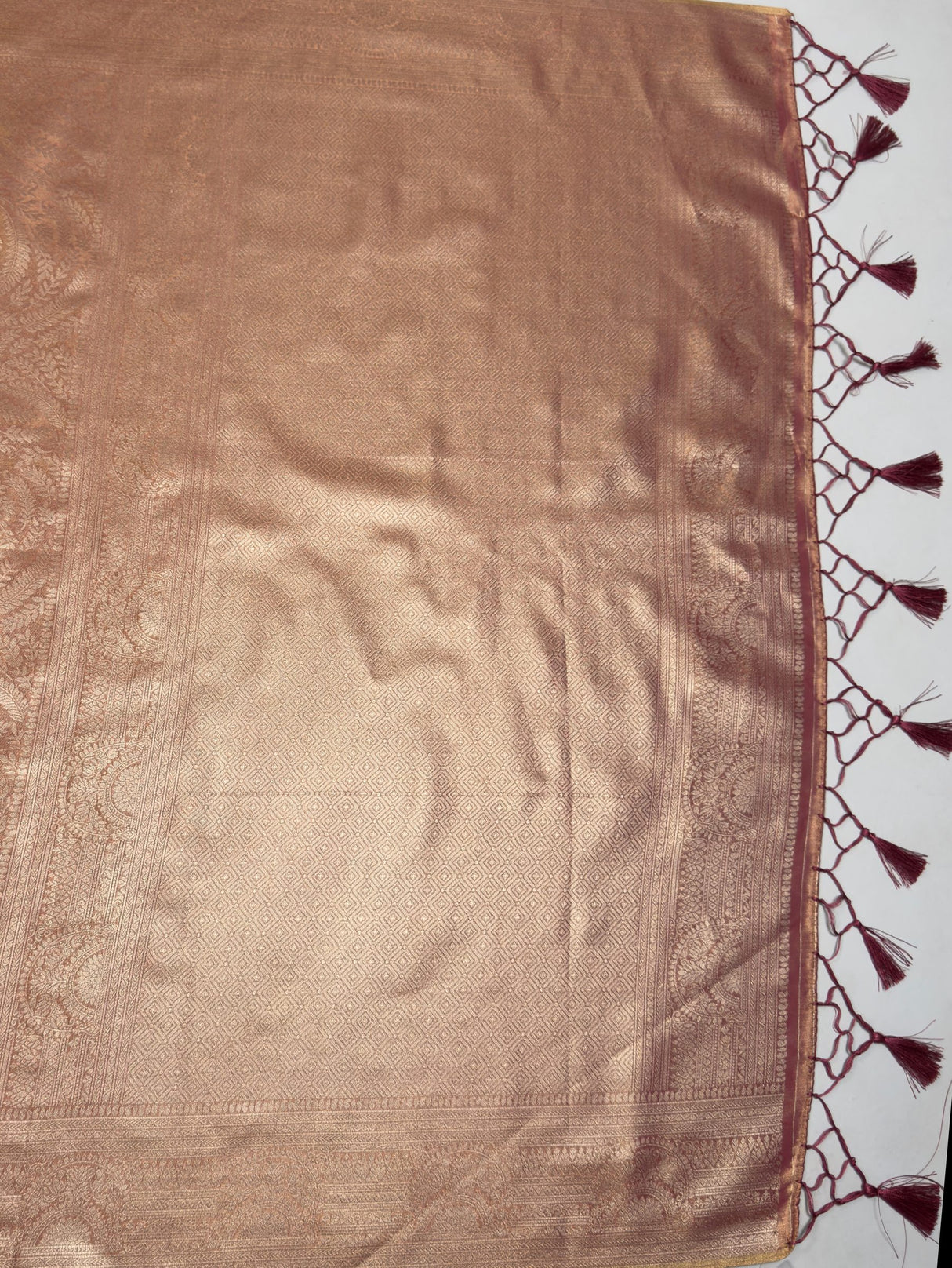 MIMOSA Pink Saree Saree — pallu and zari work detail