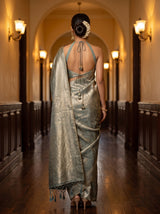 MIMOSA Sapphire Saree Saree — pose 2 styling detail