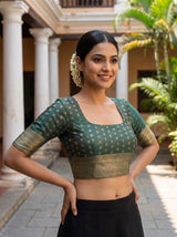 MIMOSA Sapphire Saree Saree — blouse close-up