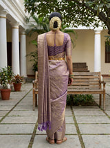 MIMOSA Violet Saree Saree — pose 2 styling detail