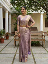MIMOSA Violet Saree Saree — pose 4 styling detail