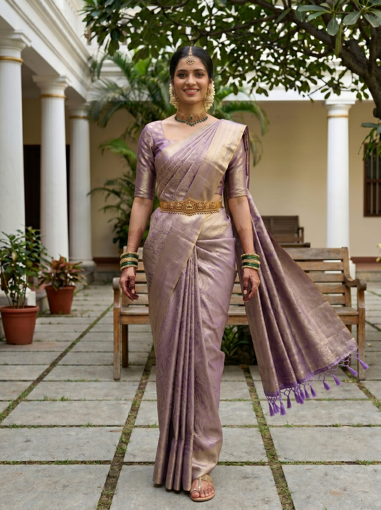 MIMOSA Violet Saree Saree — pose 6 styling detail