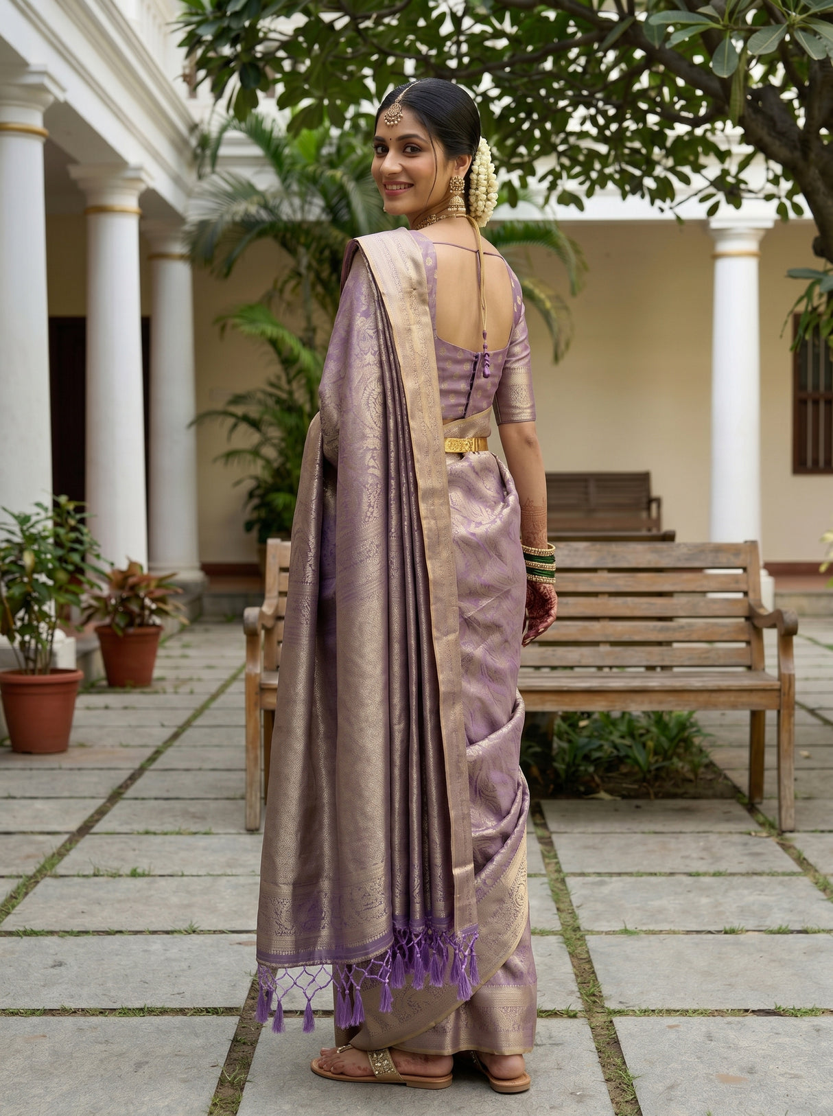 MIMOSA Violet Saree Saree — pose 7 styling detail