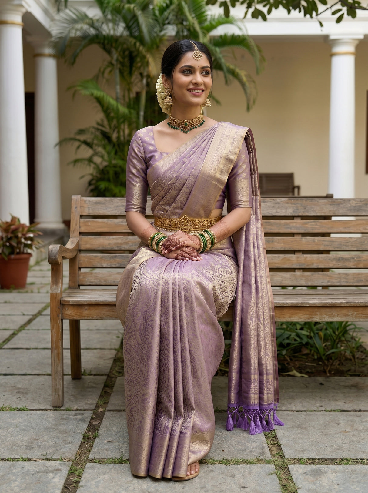 MIMOSA Violet Saree Saree — pose 8 styling detail