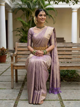 MIMOSA Violet Saree Saree — pose 8 styling detail