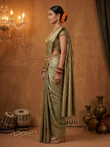 MIMOSA Green Saree Saree — pose 3 styling detail