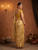MIMOSA Mustard Saree Saree — pose 7 styling detail