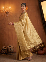 MIMOSA Mustard Saree Saree — pose 9 styling detail