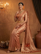MIMOSA Peach Saree Saree — pose 5 styling detail