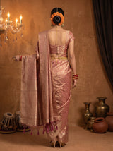 MIMOSA Pink Saree Saree — pose 2 styling detail