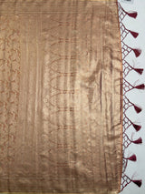 MIMOSA Pink Saree Saree — pallu and zari work detail