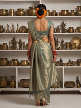 MIMOSA Sapphire Saree Saree — pose 2 styling detail