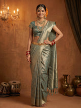 MIMOSA Sapphire Saree Saree — pose 4 styling detail